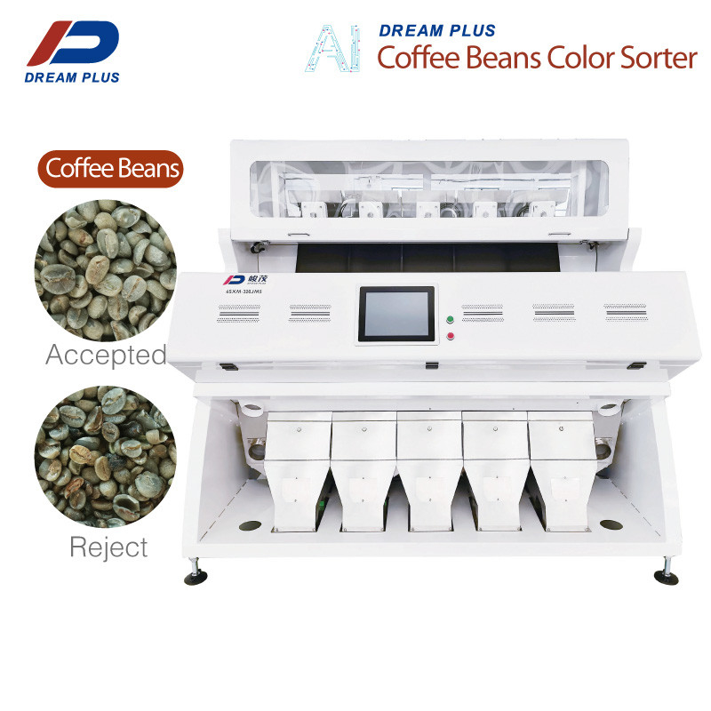 Café ótico Bean Color Sorter do verde do RGB 4 rampas