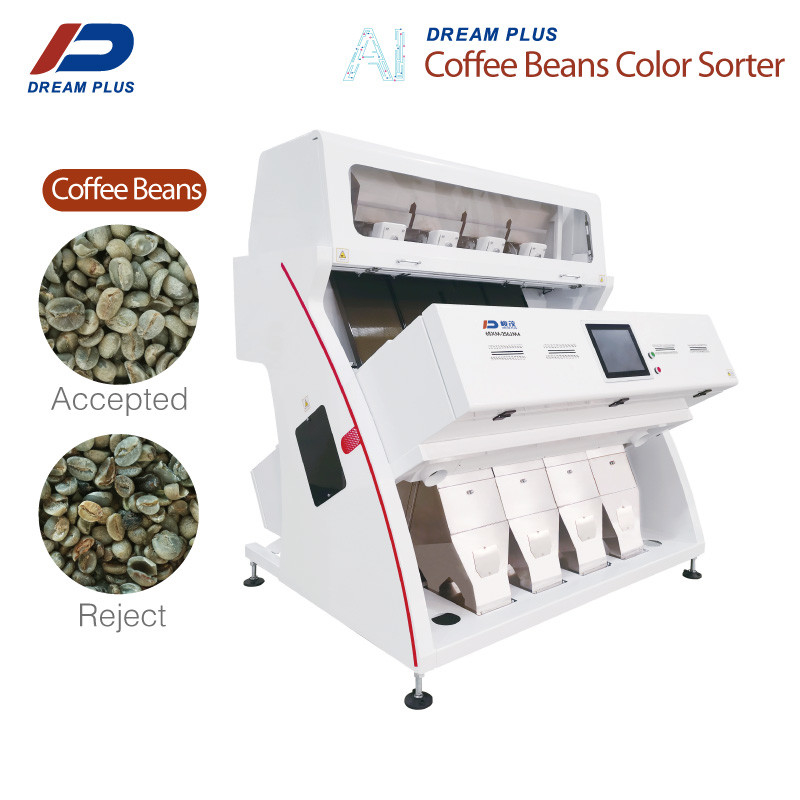 Precisão de Bean Color Sorter High Sorting do café do RGB das rampas do de alta capacidade 4