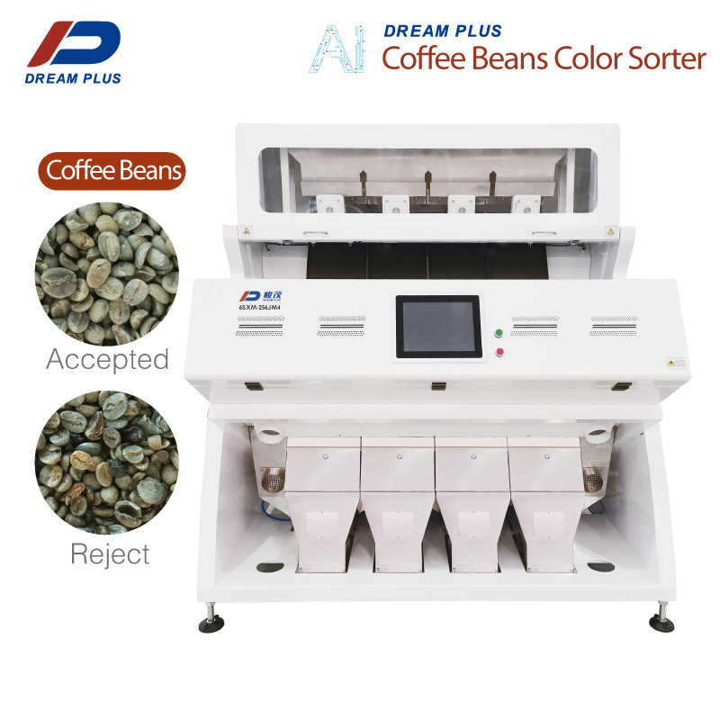 Capacidade verde de Bean Color Sorter With High do café de 4 rampas