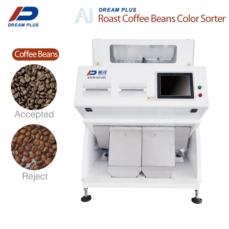 O café industrial Bean Color Sorter RGB 160 de 2 rampas canaliza
